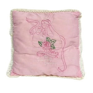 Vintage The Debra Kaye Dancers Betsy Hand Embroidered Lace Decorative Pillow - Picture 1 of 6