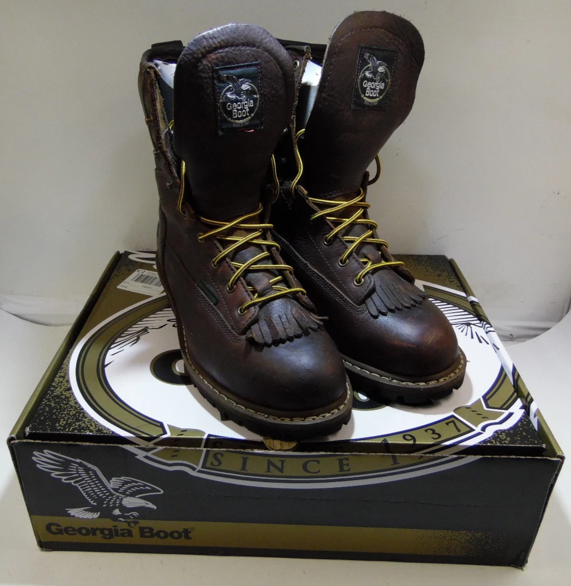 Georgia Boot Men's Lacer Mid Calf Work Boot - SPR Leather, Steel Shank, X-10 Outsole