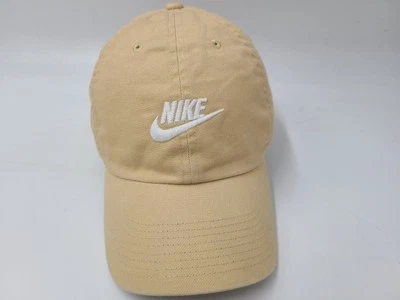 Nike S1ZE Heritage86 Correa Ajustable Gorra Swoosh Hombres Mujeres Amarillo Blanco Foto 1 de 4