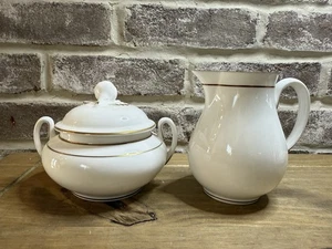 2 Pc. CONTESSA by Royal Worcester Covered Sugar Bowl 4.25" Lid & Creamer Jug 4” - Picture 1 of 5