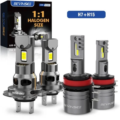 H15 H7 LED Headlight Bulbs Conversion For Mercedes Sprinter 1500 2500 2019-2023 - Image 1 of 4