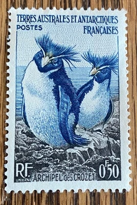1956 ANTARCTICA SOUTHERN ROCKHOPPER PENGUINS POSTAGE STAMP   - MNH - ESTATE - Image 1 of 2