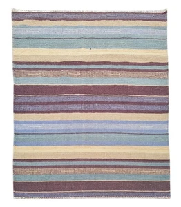 Amazing Hand Knotted Vintage Flat Weave Kilim Kilm Wool Area Rug 4.10 x 3.2 Ft - Picture 1 of 7