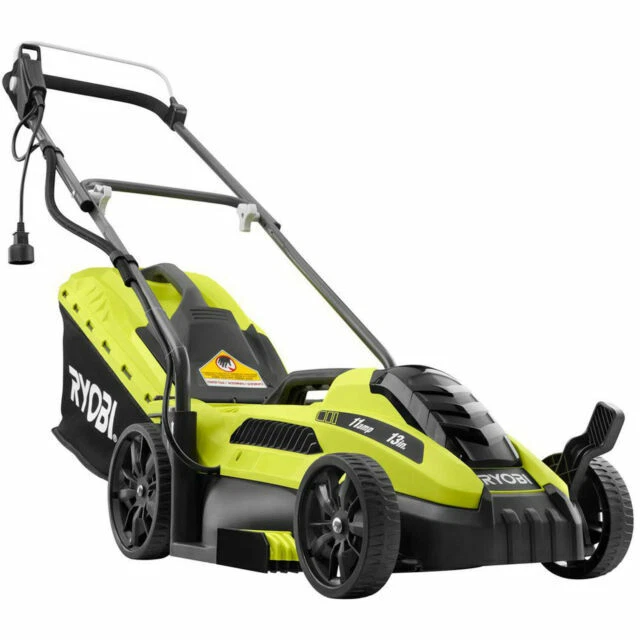 Ryobi RYAC130 13 In. 11 Amp Corded Electric Walk Behind Push Mower - Green
