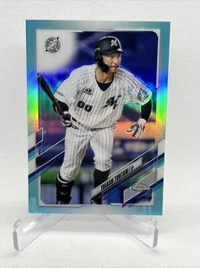 2021 Topps Chrome NPB Nippon Takashi Toritani AQUA Refractor #100/199 Marines - Picture 1 of 2