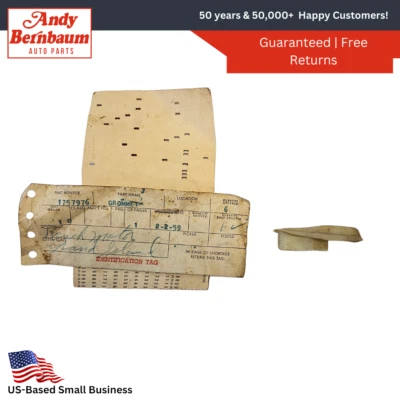 1957-1959 Chrysler Desoto Front Right Door Frame Panel Vinyl Grommet 1757976 NOS - Image 1 of 4