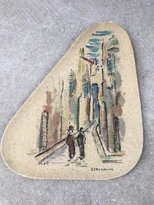 Wall Plate Men Walking In Jerusalem - Picture 1 of 7