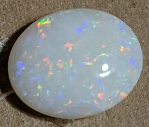 Classic! 4.45ct Light Opal Multicolor Pinfire Oval from Coober Pedy AU - Picture 1 of 7