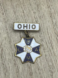 Odd Fellows Pin - Ohio Ladies Auxiliary Patriarchs Militant LPAM Flower Purple - Picture 1 of 3