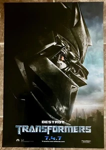 Mini póster original de la película Transformers "Destroy" 13,5x19,5 SS - 2007 - Imagen 1 de 1