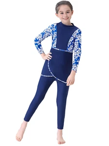 Girls Child Modest Muslim Islamic Swimwear Swimsuit Three Piece Burqini Burkini - Picture 1 of 3