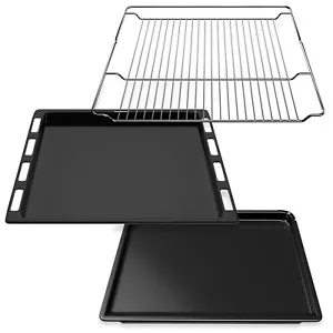 Set 2 Backblech + Grillrost passsend wie Bosch 00434038 00662999 00574876 - Bild 1 von 7