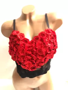 Victoria's Secret VS Archives Rosette Bustier Corset Red Rose Heart M, L,XL NWT - Picture 1 of 4