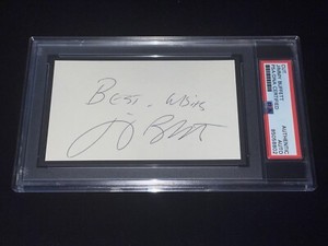 Jimmy Buffett Signed Cut PSA Slabbed 3X5 Margaritaville Music Singer