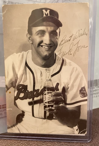 Milwaukee Braves Braves Frank Torre Pepsi-Cola Advertising Rare Postcard Cover