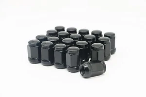 20 Black 1/2"-20 Lug Nuts Bulge Acorn Closed End for DODGE DURANGO DAKOTA US - Picture 1 of 1