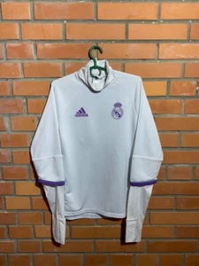 Chaqueta de Fútbol Real Madrid Entrenamiento Manga Larga Blanca Adidas Hombres Talla XS - Imagen 1 de 10