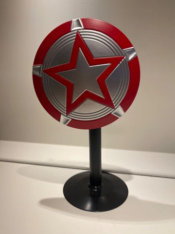 1:6 Scale RED GUARDIAN Figure Metal Shield & Stand, Captain America, Black Widow Cover