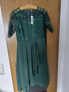 Spitzenkleid von Fa. Wolff dunkelgrün Gr. L - Bild 1 von 4