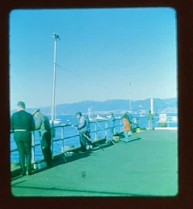 1962 Off Route 1 California Ocean Pier Fishing Boats Kodachrome Photo 3D Slide - Picture 1 of 4