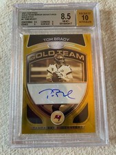 2021 Panini Certified Tom Brady Gold Team Signatures /4! BGS 8.5/10! Auto!