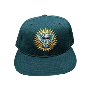 Oakland A's Fitted Hat VTG Stomper Bats Elephant Logo 7 3/8 BP RARE Athletics - Picture 1 of 5