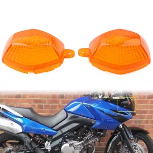 Turn Signal Light Lens Indicator Lamp Amber Cover For SUZUKI GSX DL 650 SV1000 - Foto 1 di 10