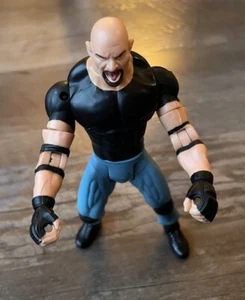 BILL GOLDBERG WCW Wrestling Figur 1999 Marvel Black Shirt Blue Jeans Screaming - Bild 1 von 6