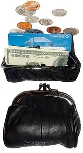 Lote de 2. Cambiar Monederos, Estuche de Cuero para Monedas, Mini Bolsillo Mujer Cambiar Monedero Estuche - Imagen 1 de 12