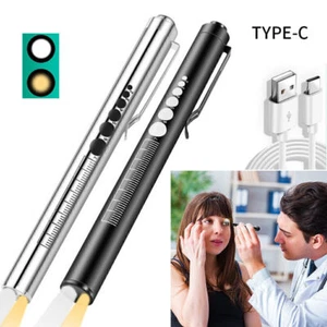 LED Pen Torch Medical Nurse Doctor Eye Examination Light Pupil Gauge Penlight - Picture 1 of 15