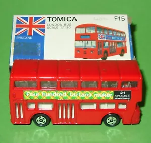 Tomica Tomy / F15 London Bus 'Four Hundred Tartans' / Boxed - Picture 1 of 12