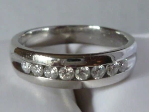 Mens Platinum and Diamond Estate Ring - Picture 1 of 18