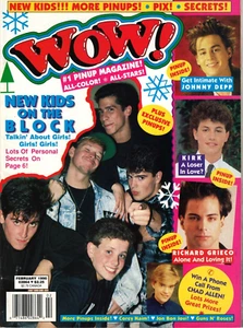 WOW Magazine Febbraio 1990 Nuovo Kids Block Michael J Fox Guns N Roses Johnny Depp - Foto 1 di 17