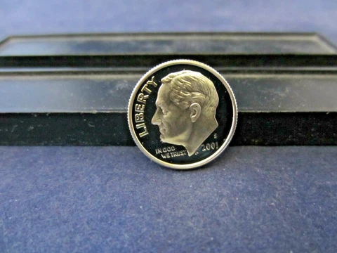 2001-S Silver Roosevelt Dime Deep Cameo Mirror Proof Upper Grading Ranges Cover