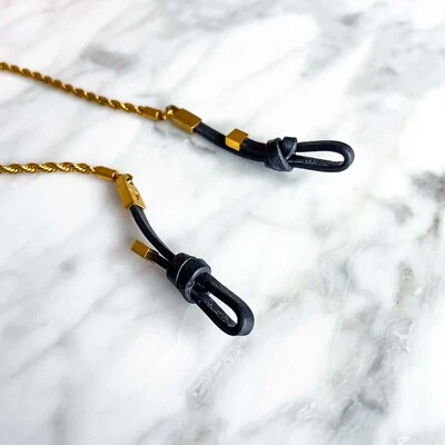 18k Gold Plated Sunglasses Chain Eyeglasses Strap 30" Croakies - Image 1 of 3