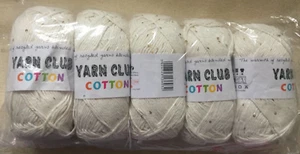 5 x 100g Yarn club, off white with sequence cotton mix yarns - Picture 1 of 6