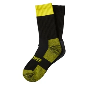 6 Pairs X Explorer Original Mens Cotton Crew Winter Tough Socks - Yellow/Black - Picture 1 of 5