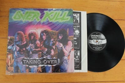 OVERKILL "TAKING OVER" LP 12" VINYL VG+/NM INNER {N 0069} 1987 THRASH ROCK [85] - Image 1 of 4