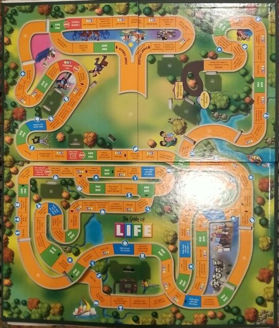 The Game Of Life 2002 Board And Instructions Only Hasbro