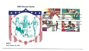 2048-51 13c Summer Olympics RJT Fulton NY AMC-9, block of 4, FDC - Picture 1 of 1