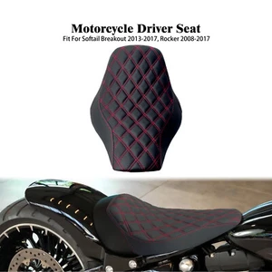 Front Driver Solo Seat w/ Red Stitching For Harley Breakout 13-17 Rocker C 08-17 - Picture 1 of 19