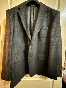 Oscar dela Renta Mens Gray 100% Lambswool Jacket Size 46R - Picture 1 of 4