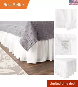Versatile Split Corner Cotton Voile Bed Skirt - 15-Inch for Any Bedroom - Picture 1 of 7