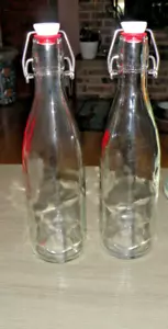 NEU 2ER SET FLIP-TOP VERSCHLUSS KLARGLAS WIEDERVERSCHLIESSBARE FLASCHEN 16 UNZEN - Bild 1 von 2