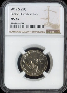 War in the Pacific Guam Quarter 2019-S subasta NGC MS67 - Imagen 1 de 2