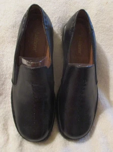 AUDITIONS~Womens NEW Black Leather Shoes~Slip-on~Size 8.5M~Original Shoebox - Picture 1 of 17
