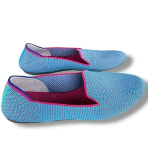 Zapatos sin cordones Rothy’s The Mocasín para mujer talla 8 Bluebell triple puntada - Imagen 1 de 10