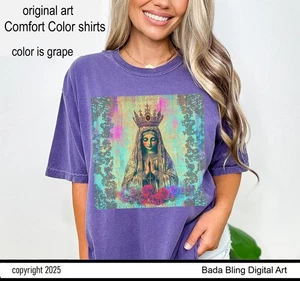 Heilige Mutter T-Shirts Komfort Farbe Shirt 3 Farben 6 Größen Religiöse T-Shirts - Bild 1 von 6