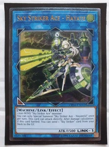 Yugioh - Sky Striker Ace - Hayate *Ultimate Rare* OP10-EN002 (NM) - Picture 1 of 4