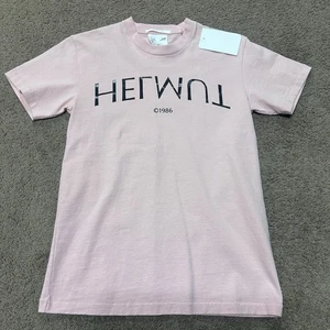 Helmut Lang Logo Hack Little Tee Rose Quartz XS NWT $195 - Picture 1 of 8